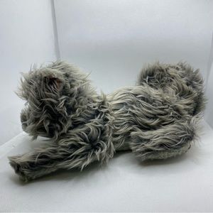 Vintage Dakin & Co 1975 Pillow Pets Plush Fluffy Grey Kitty Cat Blue Eyes Plush